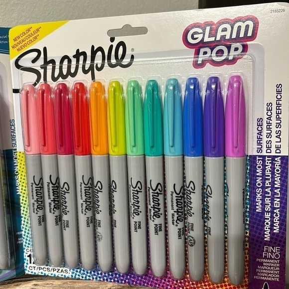 NIP SHARPIE GLAM POP AND MYSTIC GEMS 24 FINE POINT PERMANENT MARKERS - Picture 3 of 8